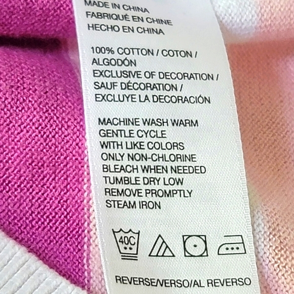 IZOD Petite V-Neck Long Sleeve Multicolor Striped Sweater Size XS - Picture 11 of 11